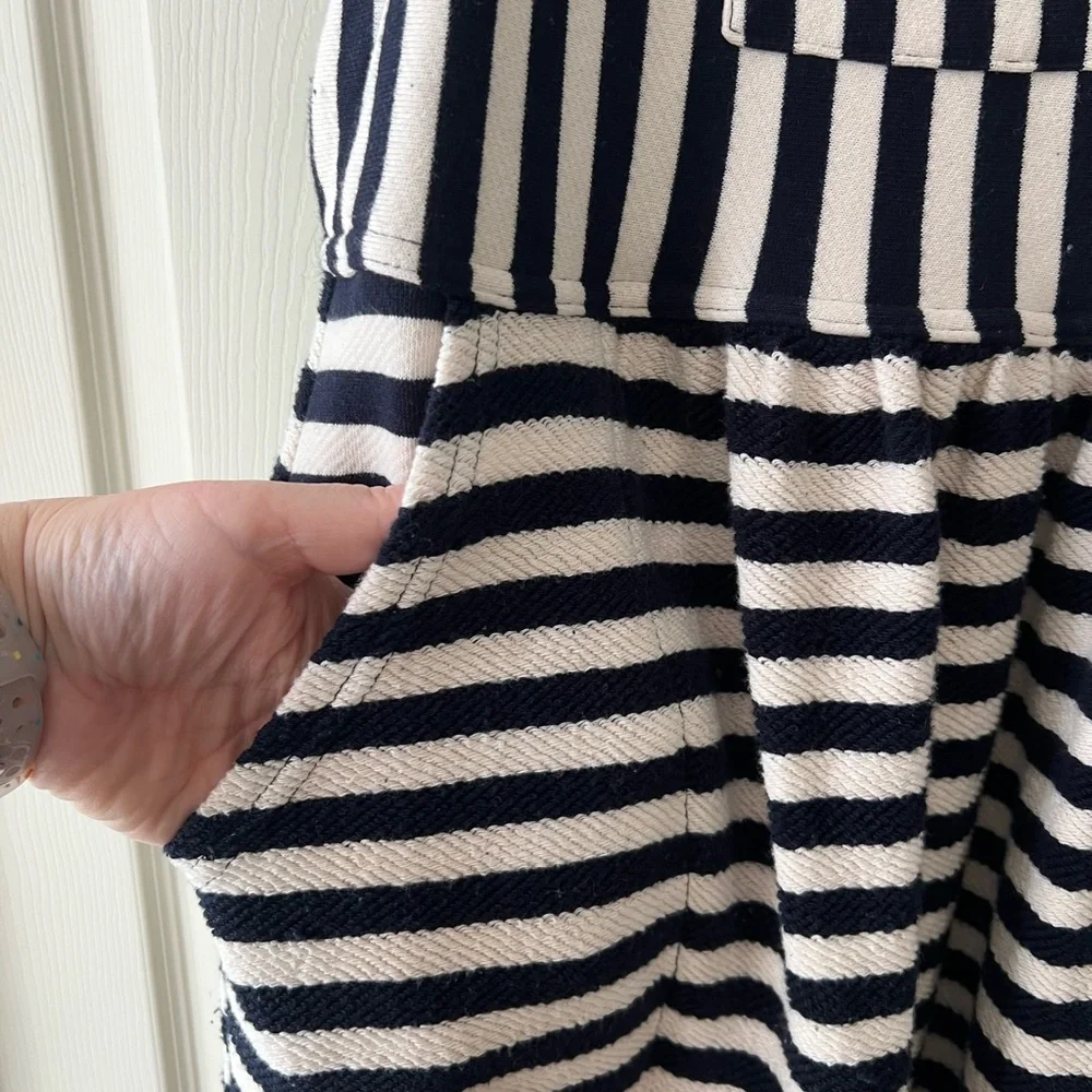 Free People Beach Black and White Striped Dress - Picture 4 of 6